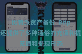 比特派资产备份  Bitpie钱包还提供了多种通俗的充值和提现形态