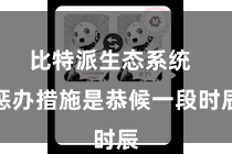 比特派生态系统  惩办措施是恭候一段时辰